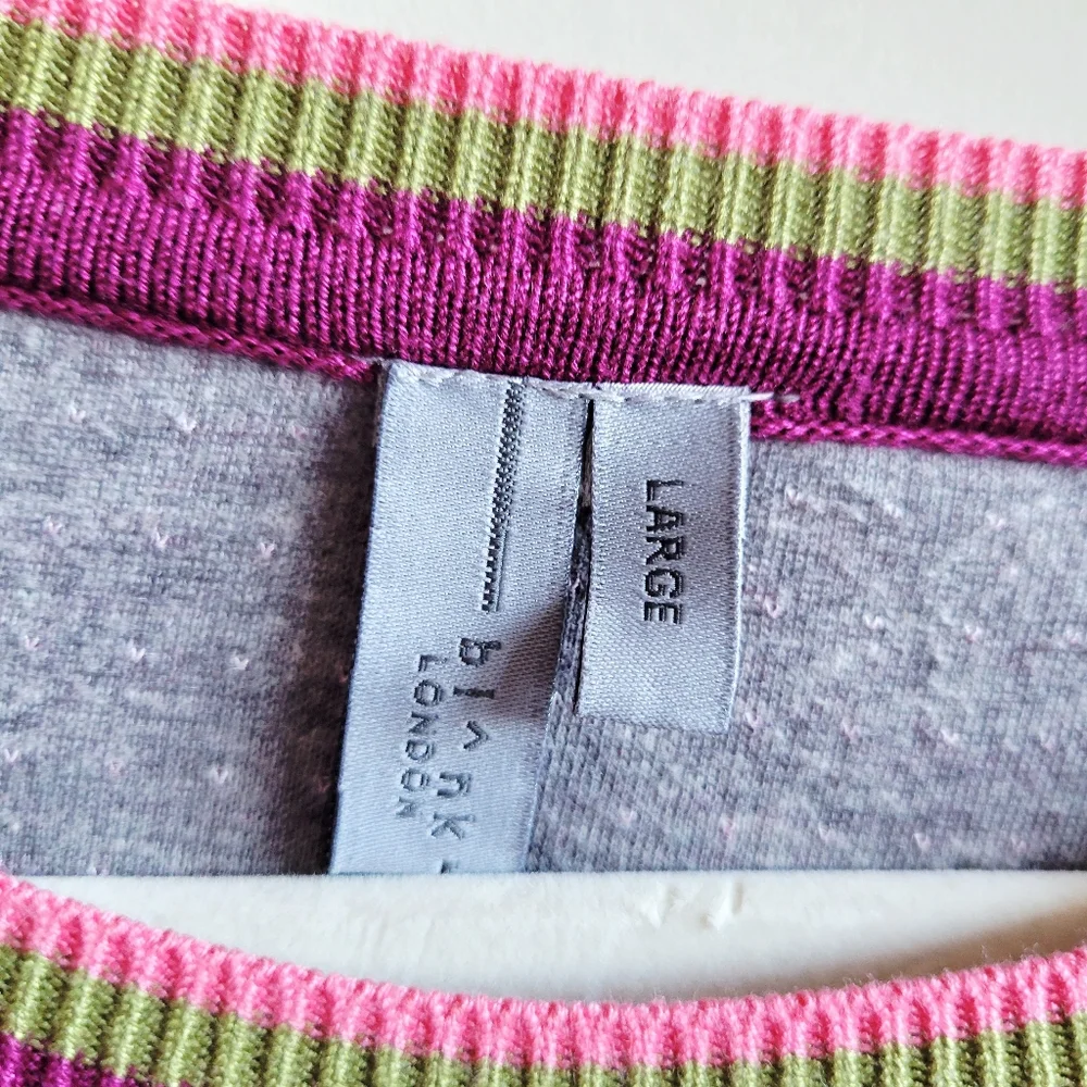 Anthropologie Purple Floral Knit Sweater - Picture 7 of 8